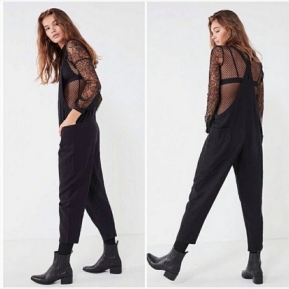 Urban outfitters black linen overall,  size xs-tp - Picture 3 of 11